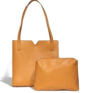 Pixie Mood Alicia Tote and Removable Pouch in Honey - Vegan Leather NWT